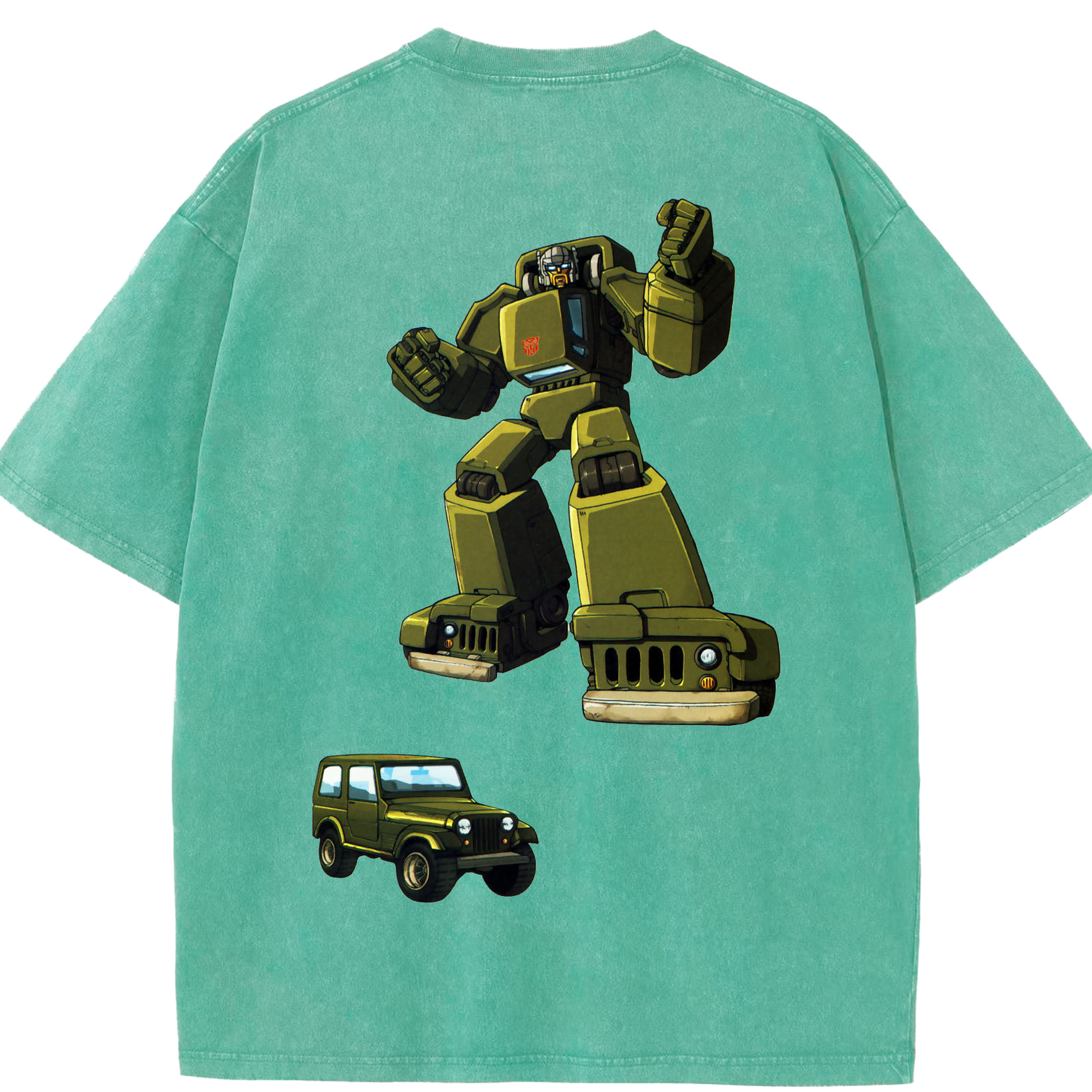 （画像用）  綿100% ヴィンテージ風 半袖Tシャツ（背面プリント）